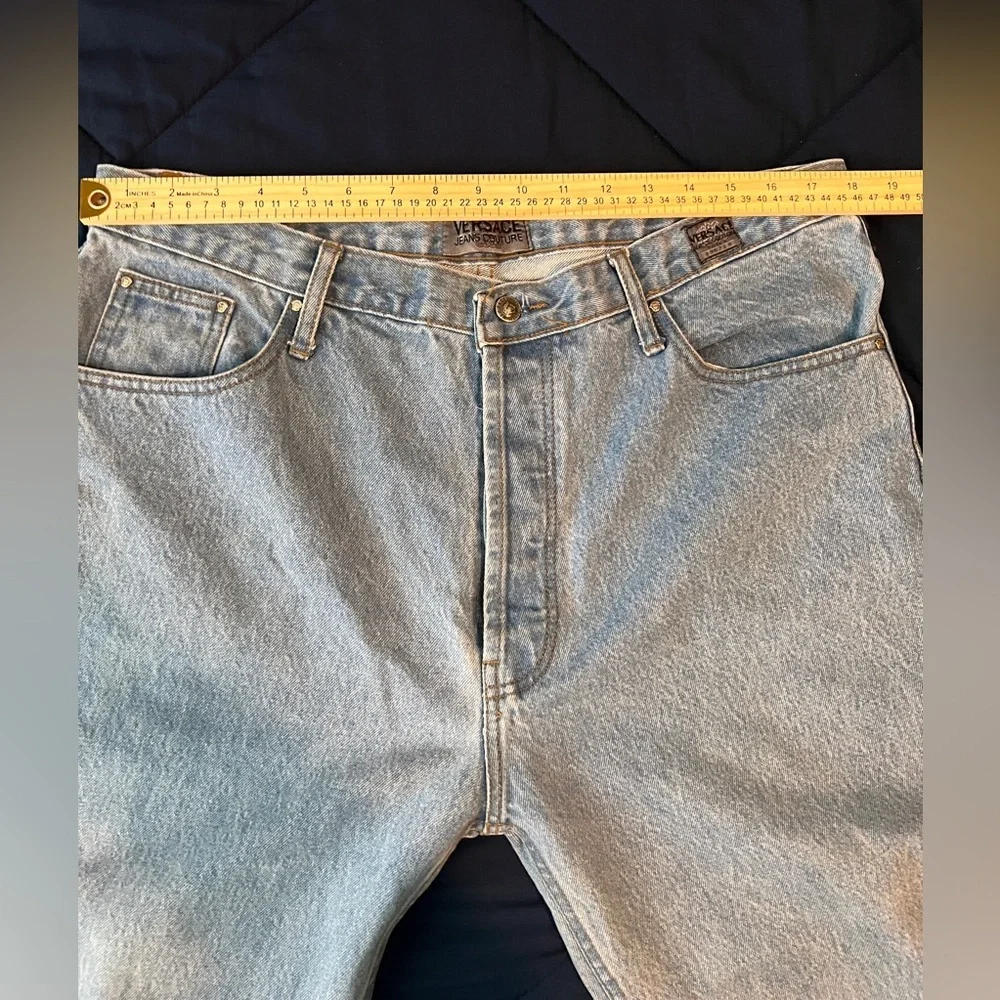 Versace Light Blue Denim Jeans couture